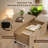 Commode 6 tiroirs avec panneau cannelé, commode large, commode courbée en bois pour garde-robe avec poignées larges en métal, rangement pour commode