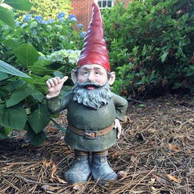 Old World Gnomes Rumple Thumbs Up Gnome Garden Statue -  HomeStyles, 36006