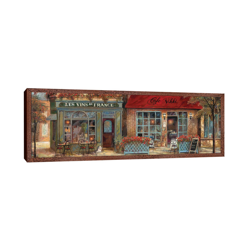 L'Ambiance I 1 Piece Panoramic Wall Art on Canvas, 30.48 cm H x 91.44 cm W, Classic Wood Framed