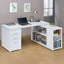 Bureau d'ordinateur en L à 3 tiroirs Tona-494065736