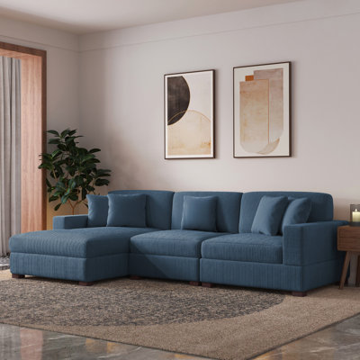 Milbrey 3 - Piece Corduroy Modular Sectional Sofa