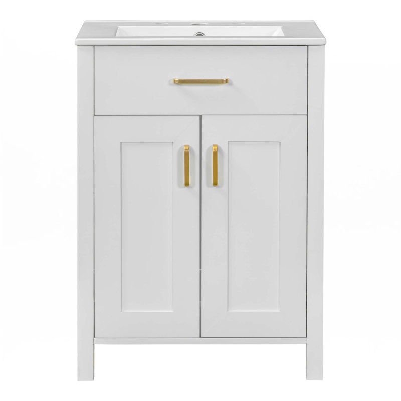 24"Bathroom Vanity Combo With Ceramic Sink