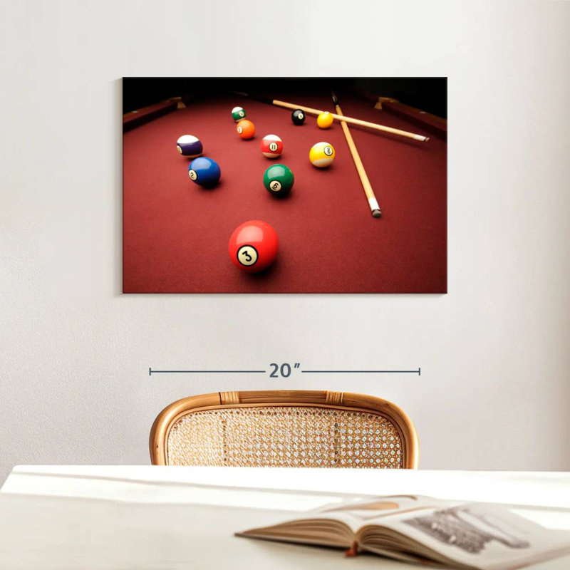 Senne, jeu de billard, H 16 po x l 24 po