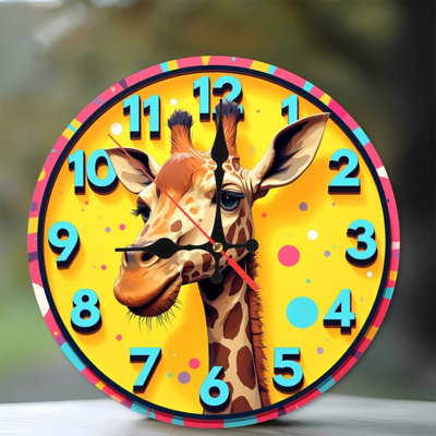 Horloge murale girafe