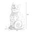 Chat blanc et vert, objet décoratif en céramique-911616114-911616127