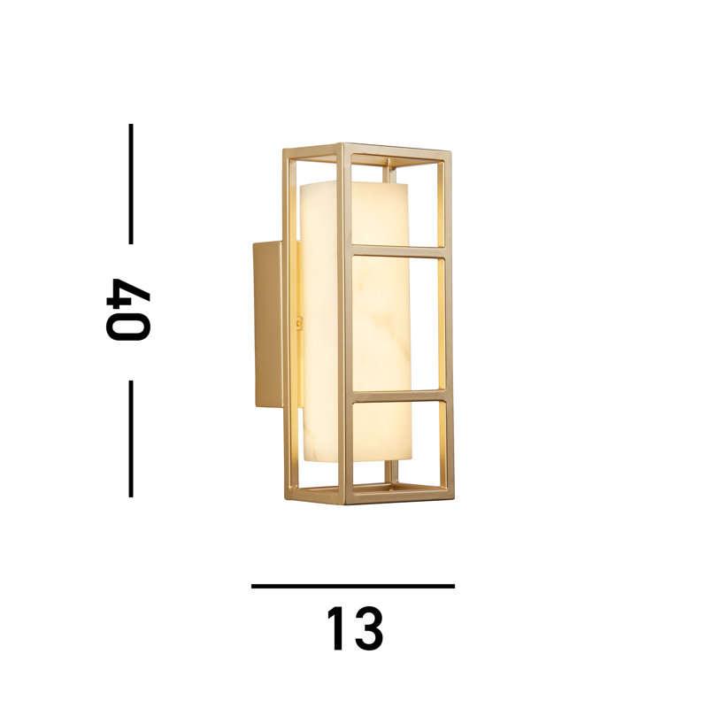 Ayja LED Wallchiere, 40cm H x 13cm W x 11cm D
