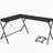 Black L-shaped Computer Desk with CPU Bracket-1984165900