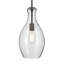 17.75" 1-Light Bell Pendant with Clear Seeded Glass-1075893291
