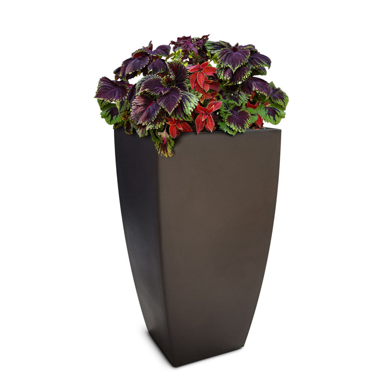 Mayne Kobi 38-Inch Self-Watering Tall Planter, Graphite Gray, 38" H x 20" W x 20" D