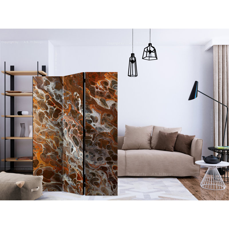 Golphin 135cm W x 172cm H 3 - Panel Solid Wood Folding Room Divider