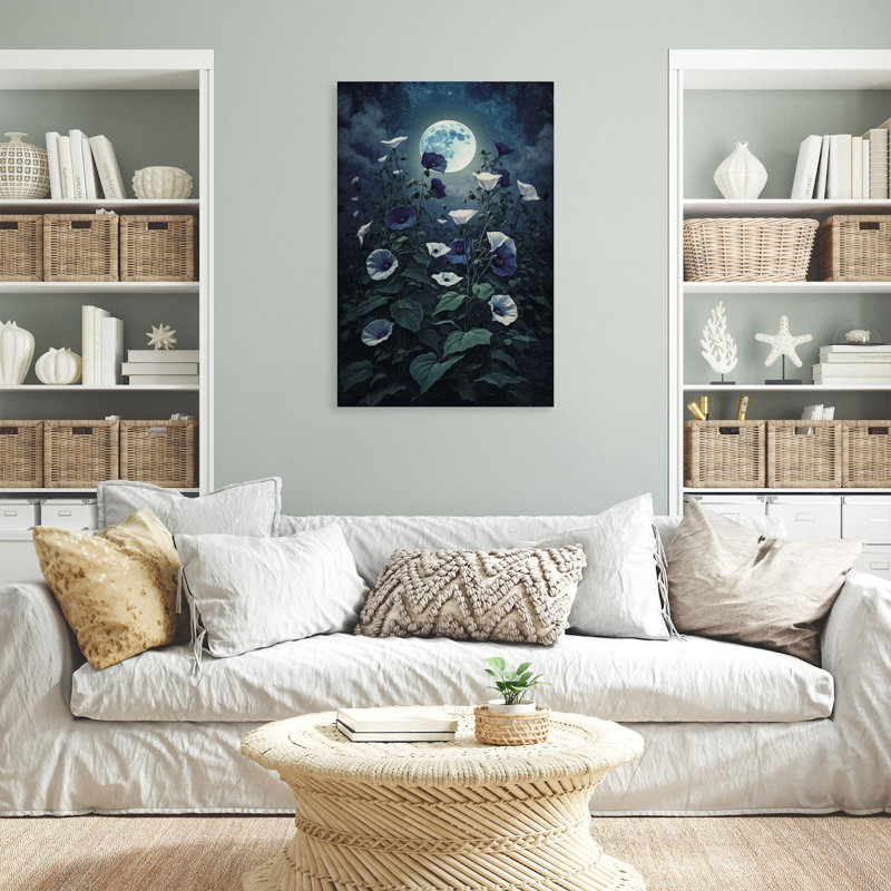 «Morning Glories 2 Under the Mooonlight», impression sur toile tendue, H 36 po x l 24 po x P 1,25 po