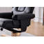 Fauteuil d'appoint ergonomique chauffant et massant avec pivot à 360° et dossier réglable