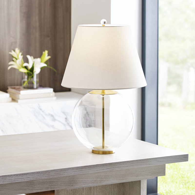 AERIN Morton Table Lamp, Burnished Silver Leaf