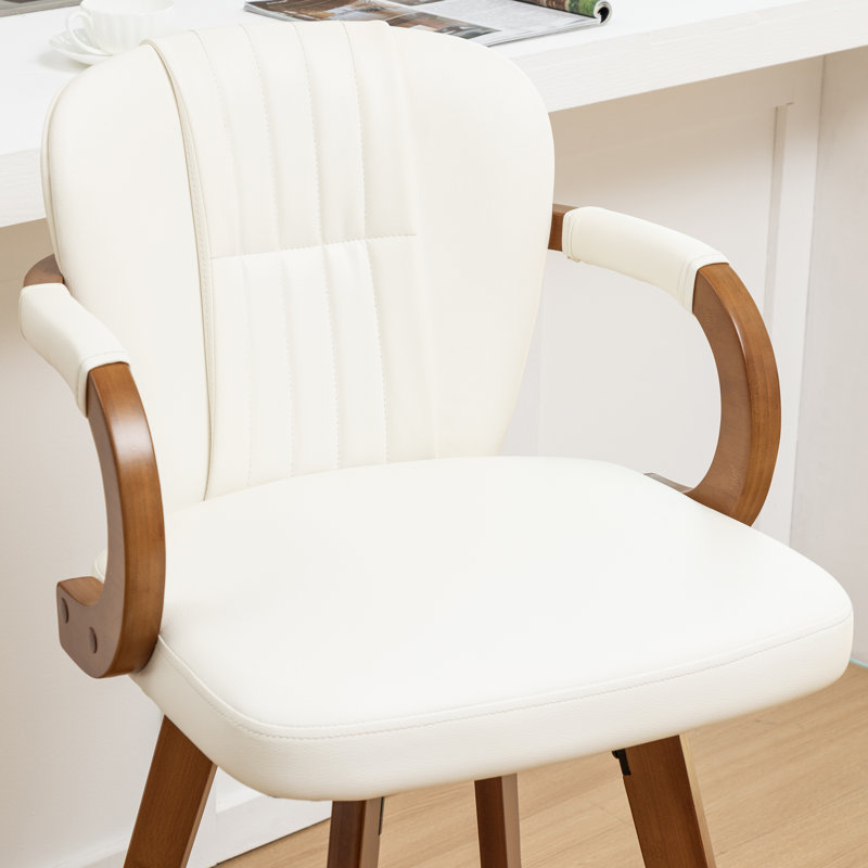 Ensemble de 4 tabourets de comptoir modernes pivotants et rembourrés en cuir (ensemble de 4), Vert, 4