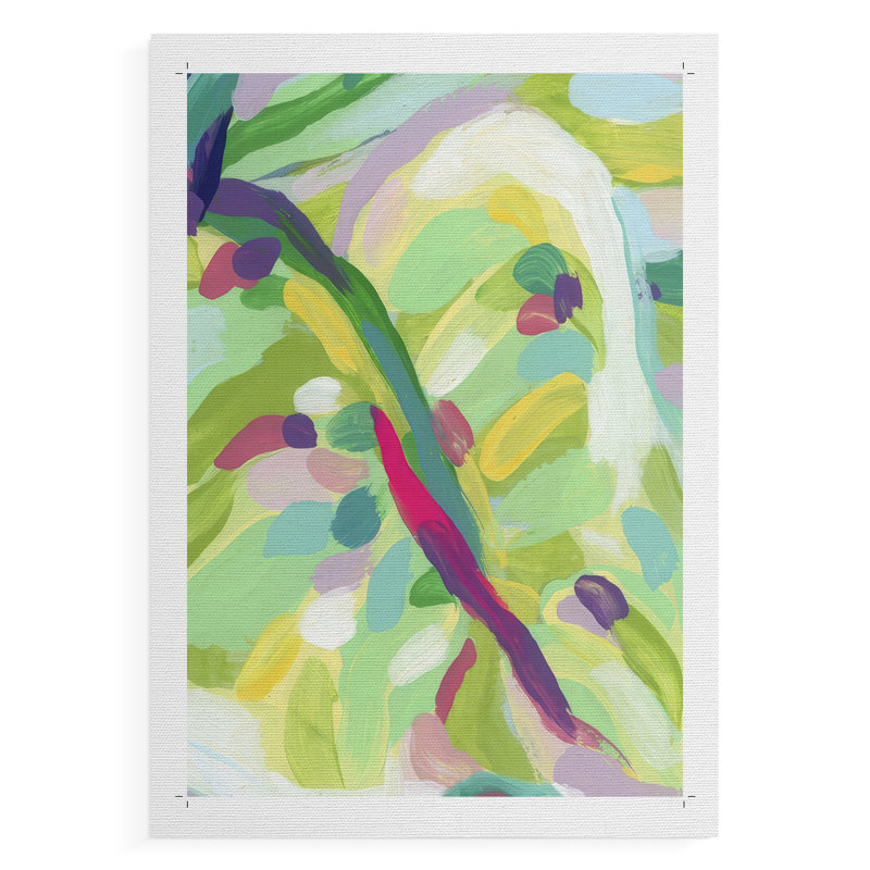 «Bright Tropical Abstraction VI», impression sur toile seulement - non encadrée, H 18 po x l 12 po