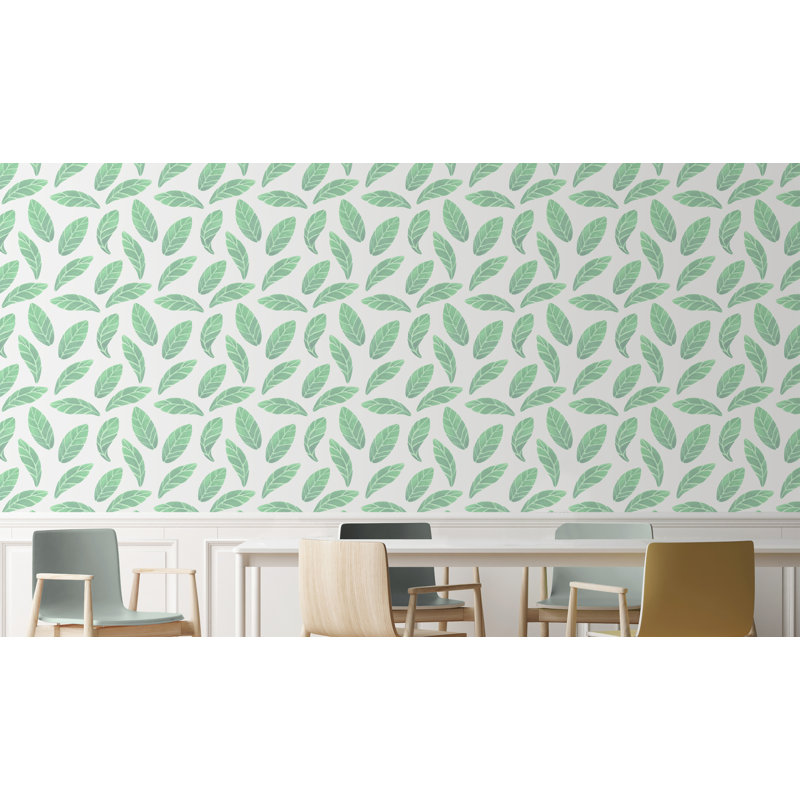 Panneau de papier peint adhésif Deletta, l 24 po x L 120 po, Vert clair