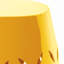 12" Yellow Outdoor Iron Side Table, All-Metal Construction End Table-1288199751