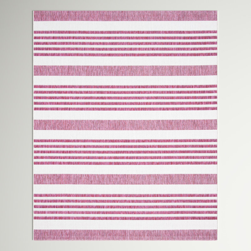 Branksome Performance Striped Indoor/Outdoor Area Rug, Rectangle 9' x 12'