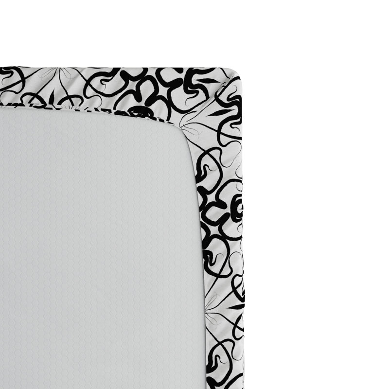 Floral Microfiber Fitted Sheet, Queen Fitted Sheet