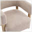 Fauteuil d'appoint rembourré Boucle avec coussins en mousse confortables et structure en bois d'hévéa robuste pour une assise élégante