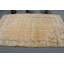 Tapis turc vintage fait à la main avec un motif floral orange antique d'Anatolia noir / orange