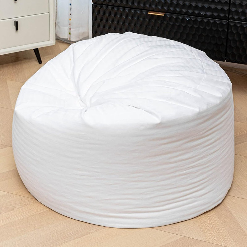 Bean Bag Inner Liner Replacement – White – Zippered No-Filler Insert For Bean Bag Chair & Lazy Sofa, Easy-Clean Inner Cover