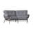 Terrace 82.5'' Wide Iron Loveseat with Cushions-87146275-26148286