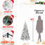 Arbre de Noël floqué de 5 pi avec 518 pointes et branches à aiguille dure, configuration à charnières à installation rapide pour les salles de jeux, support en métal, espaces saisonniers, espaces de rangement fixes, décor