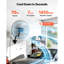 Ventilateur mural, ventilateur mural oscillant de 20 po, 3 vitesses, longue distance de circulation d'air, angle de rotation réglable, mécanique puissant pour l'industrie, commercial, garage, atelier, gymnase