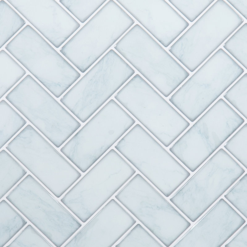 Carreau de mosaïque pelez et collez en PVC 10 po x 10 po, Marbre