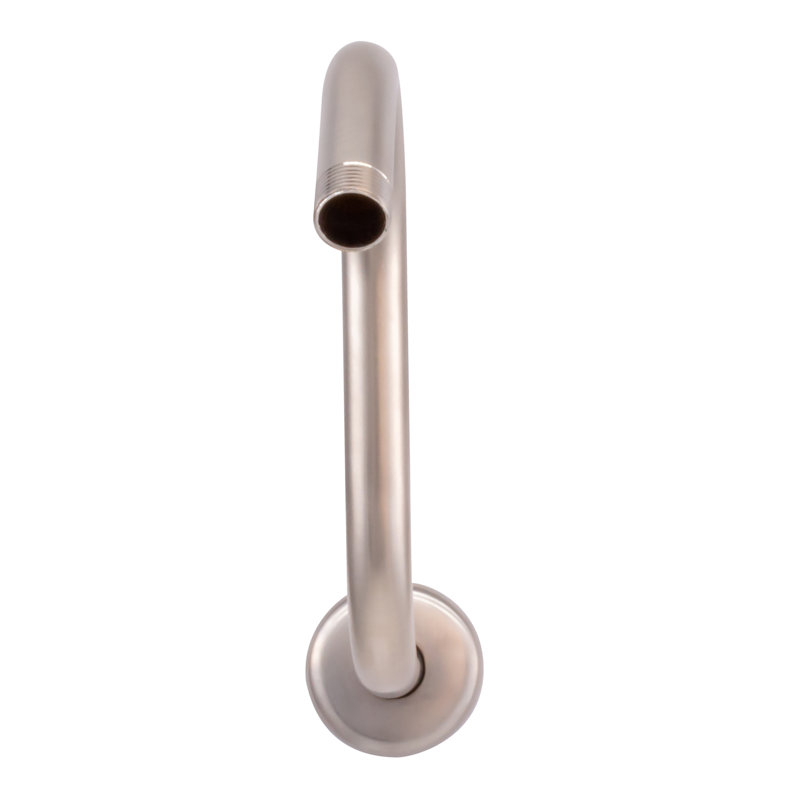 8" Satin Nickel S-Shaped Wall Mount Shower Arm