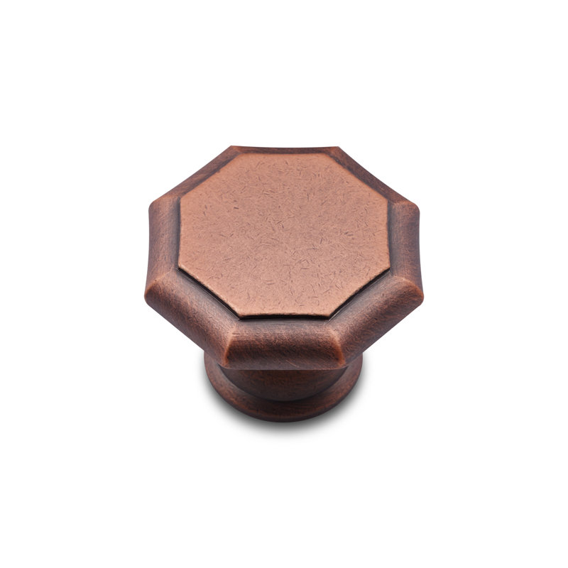 CK Series Geometric Knob, Distressed Copper