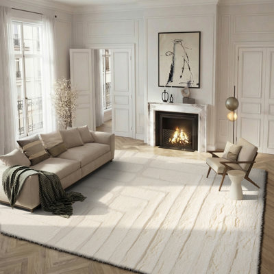 Tapis en laine à motif abstrait Fernande