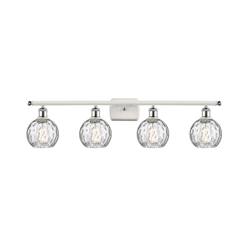 Éclairage pour salle de bain 4 lumières Almatine, DEL, Chrome blanc poli