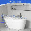Baignoire de trempage autoportante simple en acrylique de 59 po x 29,53 po