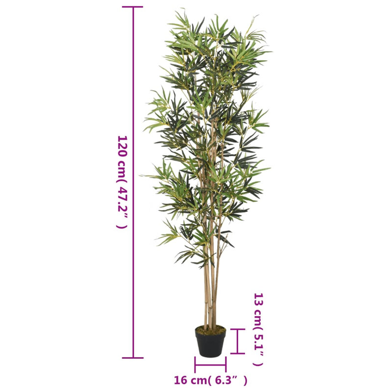Faux Bamboo Tree in Pot, 120cm H x 16cm W