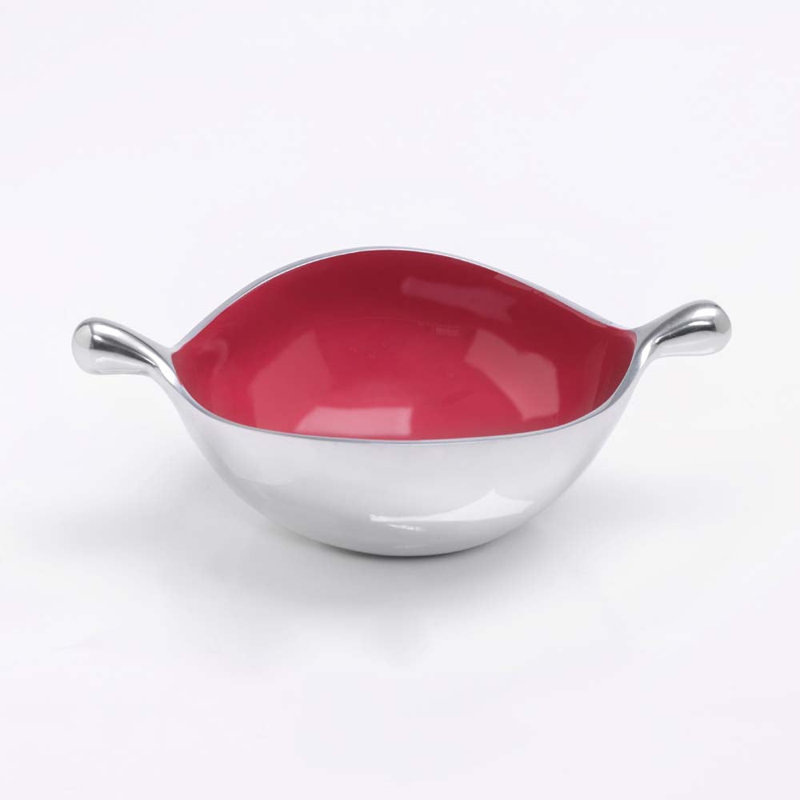 Plat à dosettes, Argent / magenta