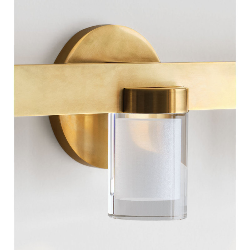 Esfera Small Bath, 5.9" H x 36" W x 3.4" D, Hand Rubbed Antique Brass