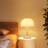 Modern Sleek Milky White Mushroom 3-light G9 End Table Lamp For Bedroom
