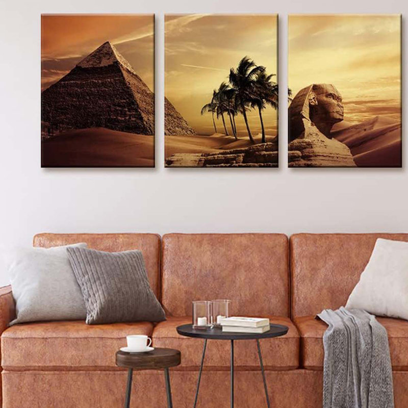 3 Piece Wrapped Canvas Print, 40 cm H x 90 cm W