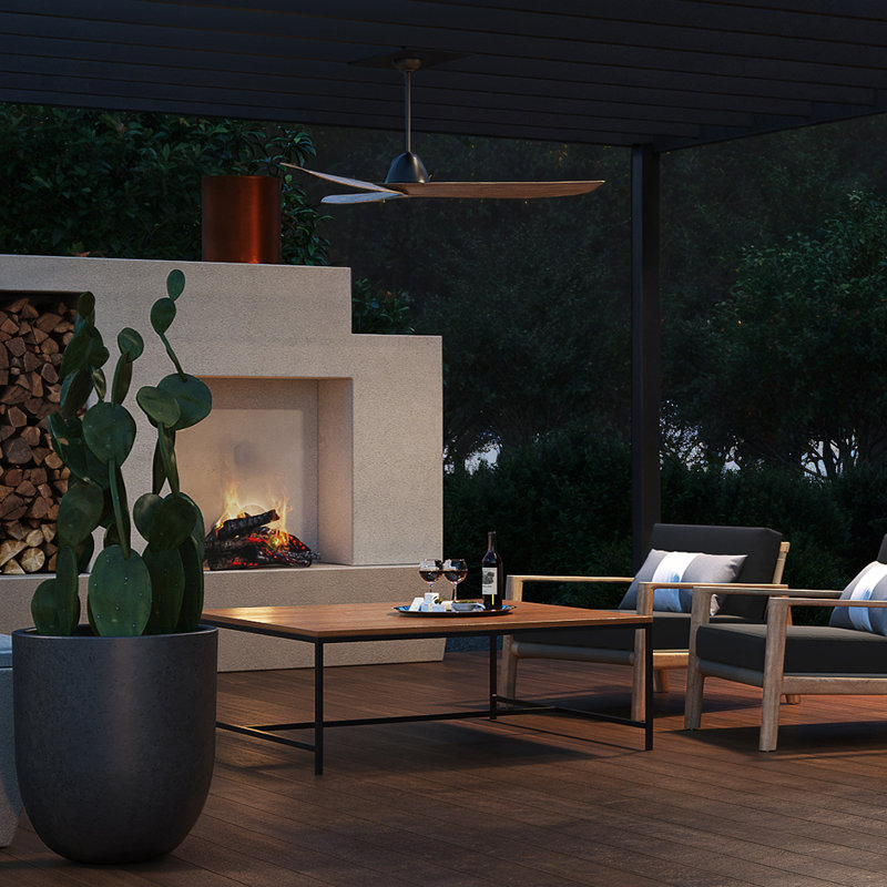 Hinkley Liv LED Smart Fan, Driftwood