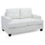 Causeuse charmante et transitionnelle blanche