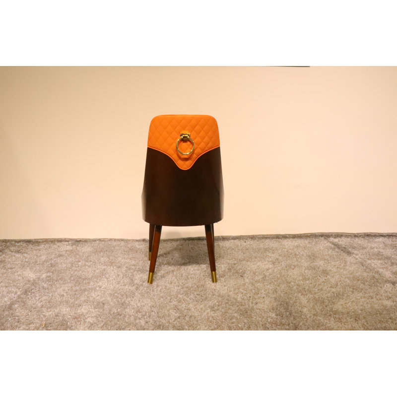Vogue Lux Beige Dining Chair, Orange