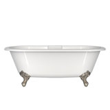Cheshire 68-5/8" x 31-3/8" Freestanding Soaking Bathtub in Volcanic Limestone with Overflow Hole