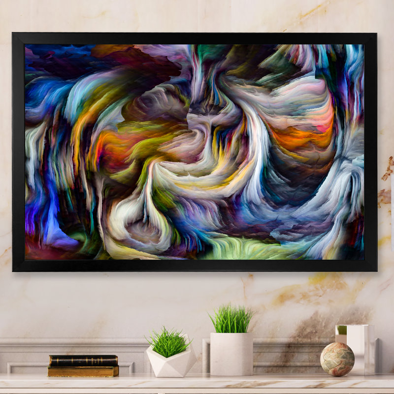«Liquide Art Series Abstract», reproduction sur toile encadrée, Cadre photo noir, H 8 po x l 12 po x P 1 po