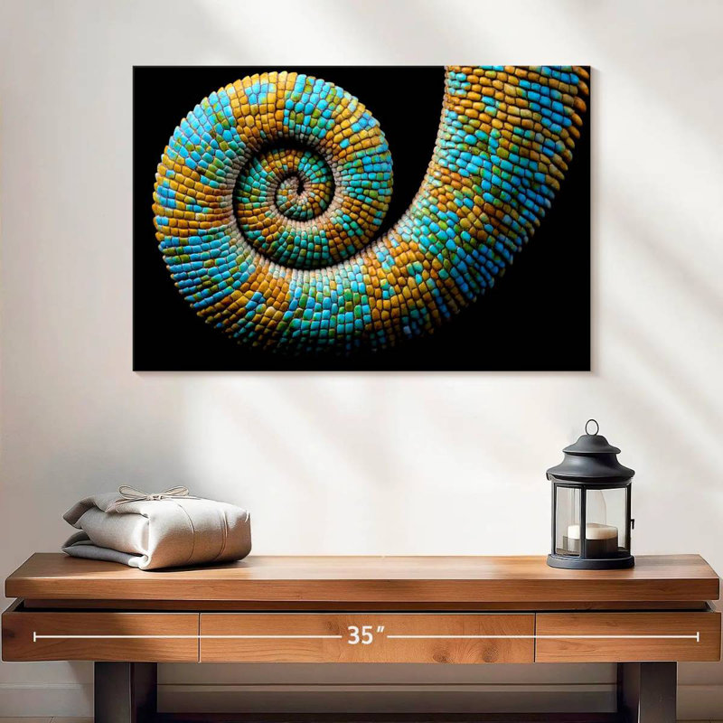 Brampt Curled Chameleon, 34" H x 51" W