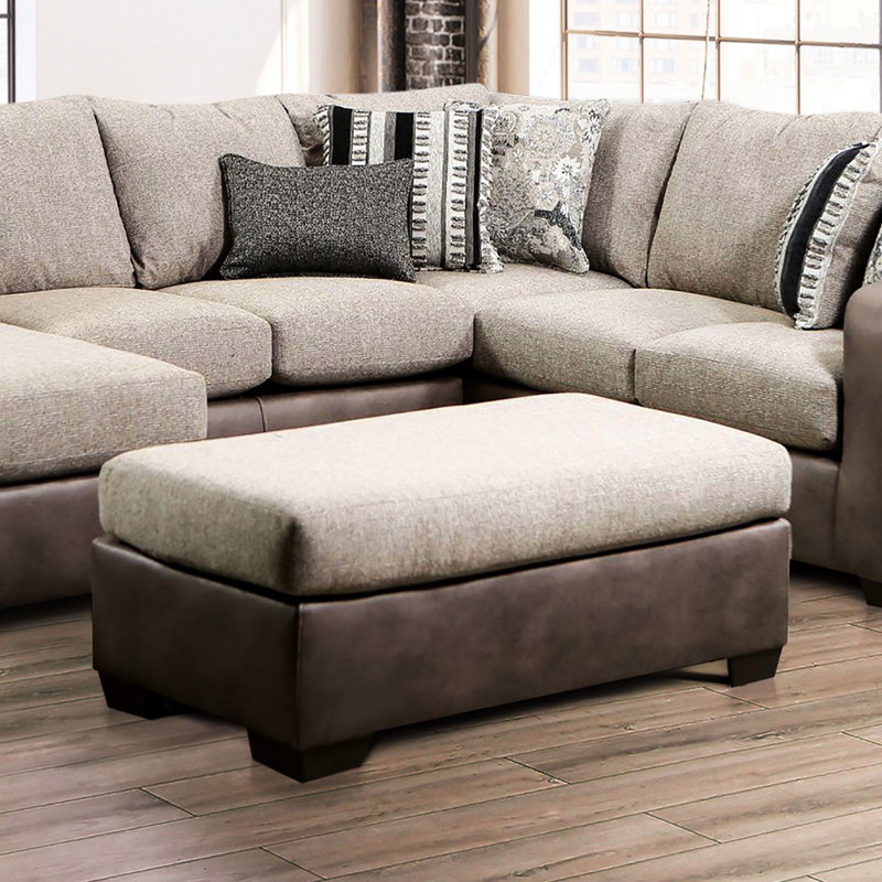 Revêtement brun et bicolore au design contemporain, pieds fuselés en plastique, fabrication en microfibre de bois massif, style profond de 38 pouces avec ton, bois