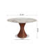 Table de salle à manger ronde moderne avec plateau en pierre frittée et base en bois massif pour 2 à 6 personnes-1896114631-1912522956