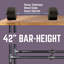 Base de table à hauteur de bar 42 po