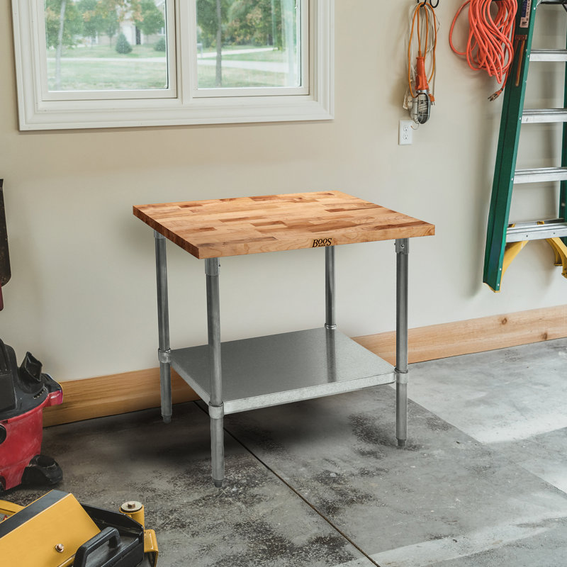 Wood Top Workbench, 36" H x 48" W x 24" D